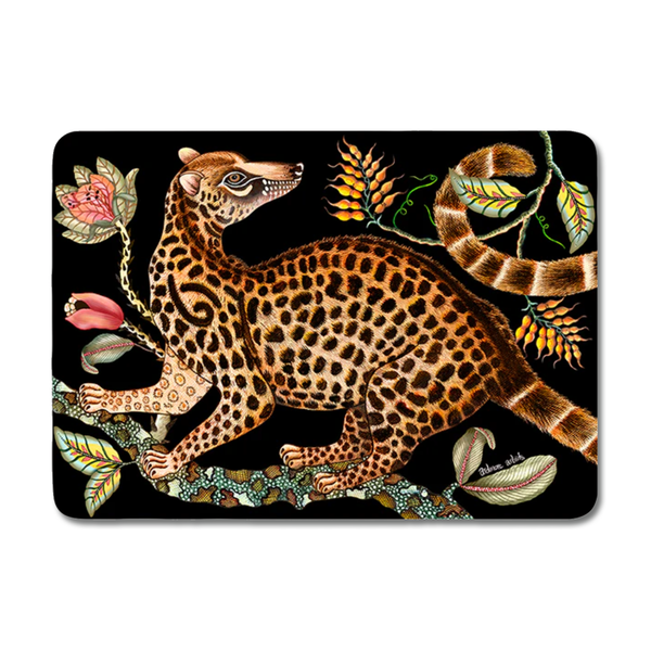Set of Two Camp Critters Genet Night Hard Board Placemats