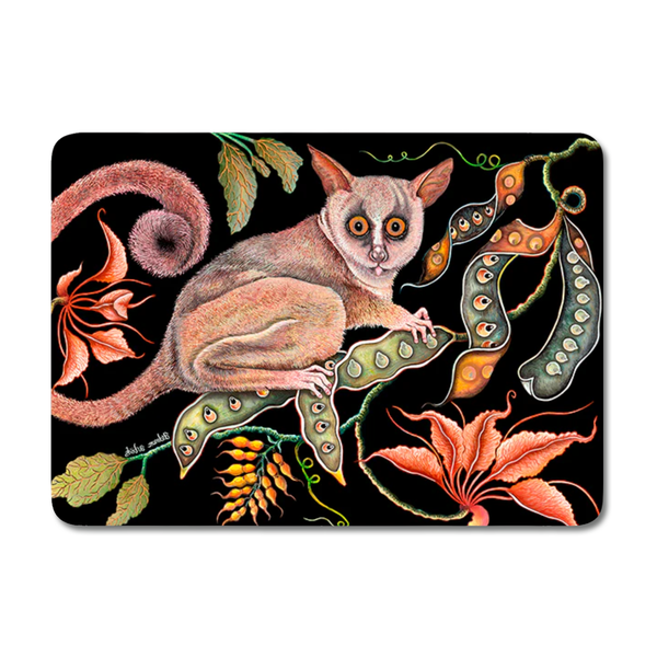 Set of Two Camp Critters Bush Baby Night Hard Board Placemats