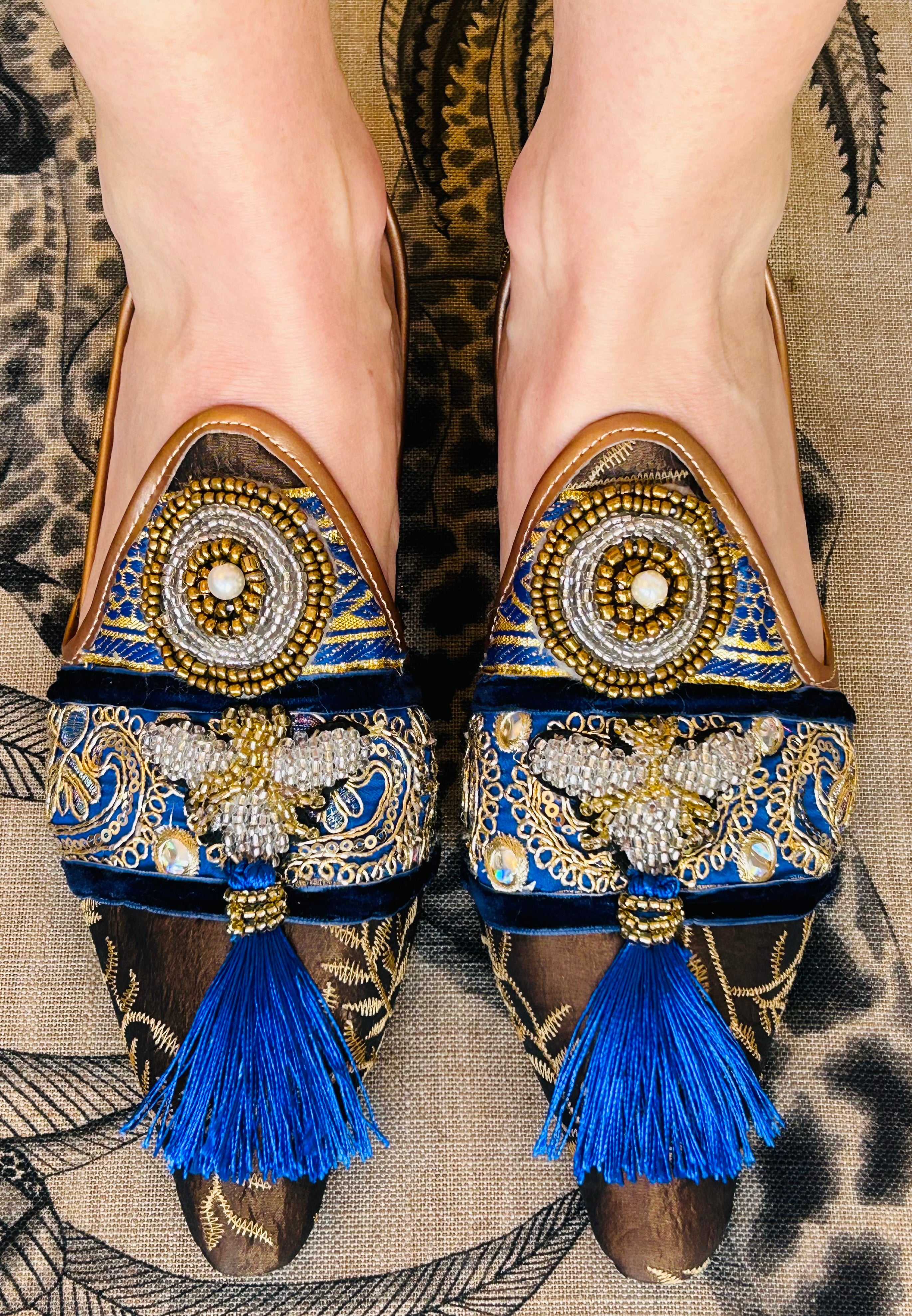 Bee and royal blue tassel