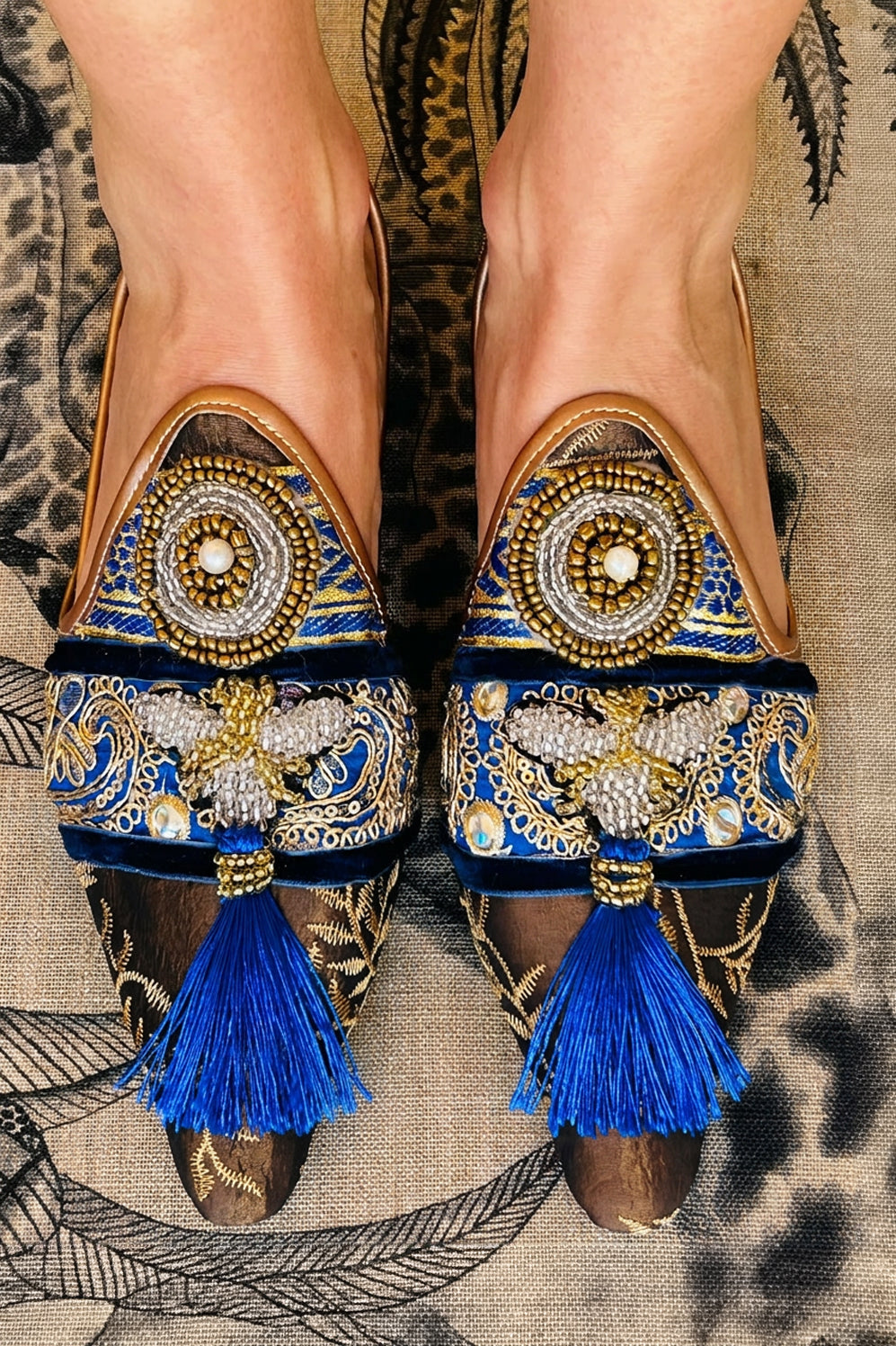 Bee and royal blue tassel