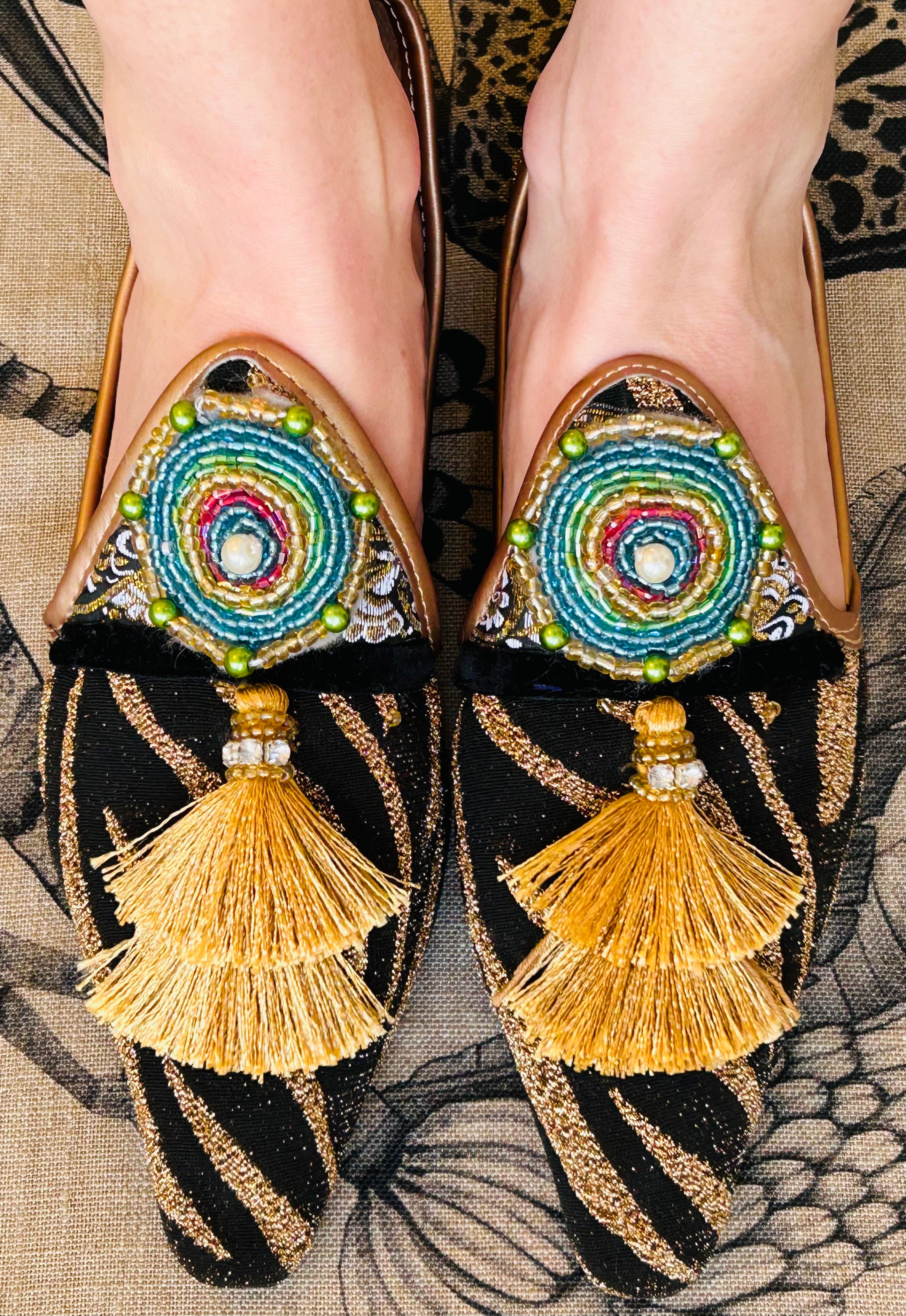 Gold Zebra gold tassel