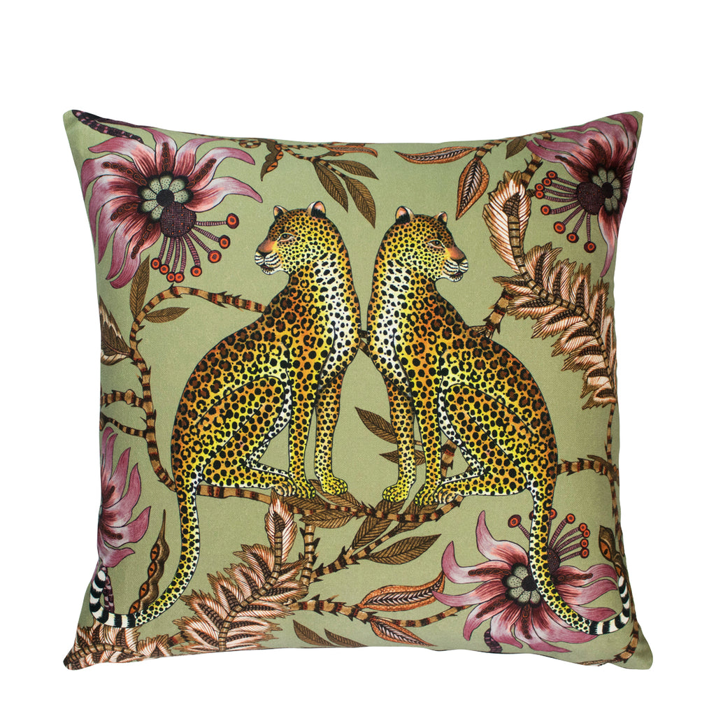 Lovebird Leopards Delta Cushion Cover