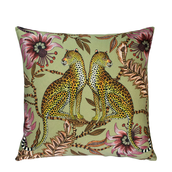 Lovebird Leopards Delta Cushion Cover