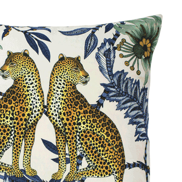 Lovebird Leopards Tanzanite Cushion Cover
