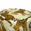 Cheetah Kings Stone Velvet Pouffe