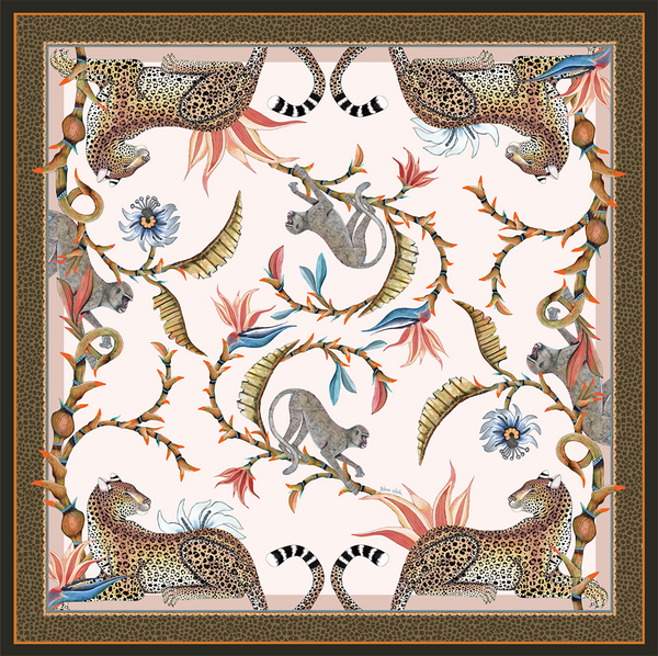 Monkey Paradise Square Tablecloth in Sandstone